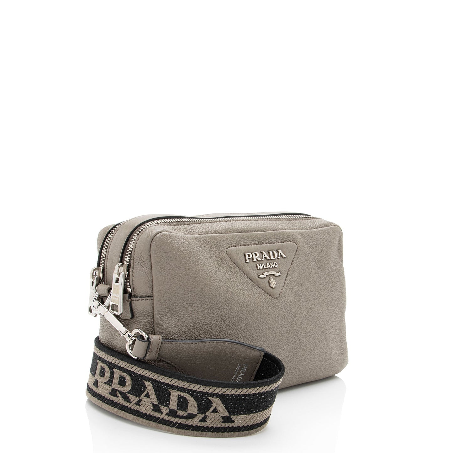 Prada Daino Double Camera Bag Vitello Zip Crossbody Bag