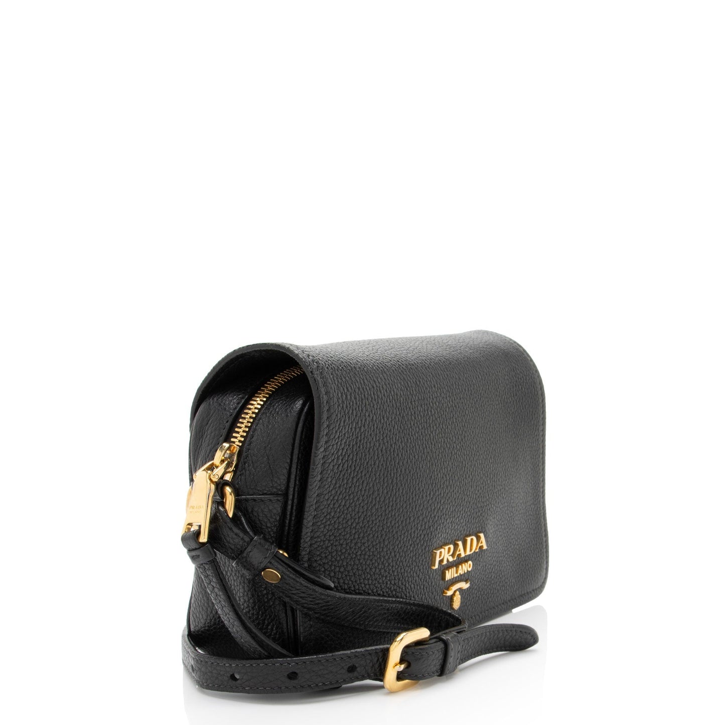 Prada Daino Crossbody Vitello Flap Crossbody Bag