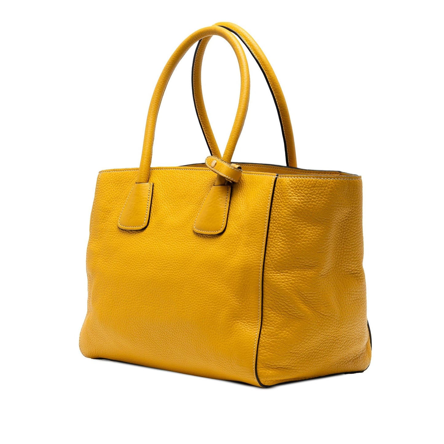 Prada Daino Front Pocket Open Convertible Tote Vitello Tote Bag