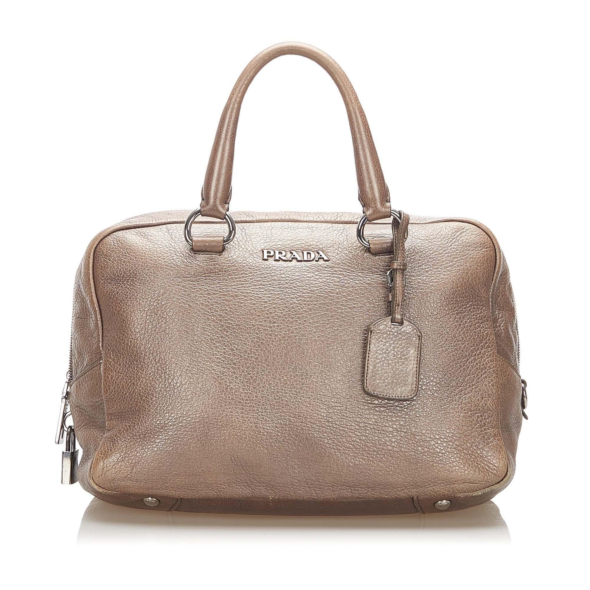 Prada Daino Handbag Shg Vitello Satchel Bag Handbag Shg 17696