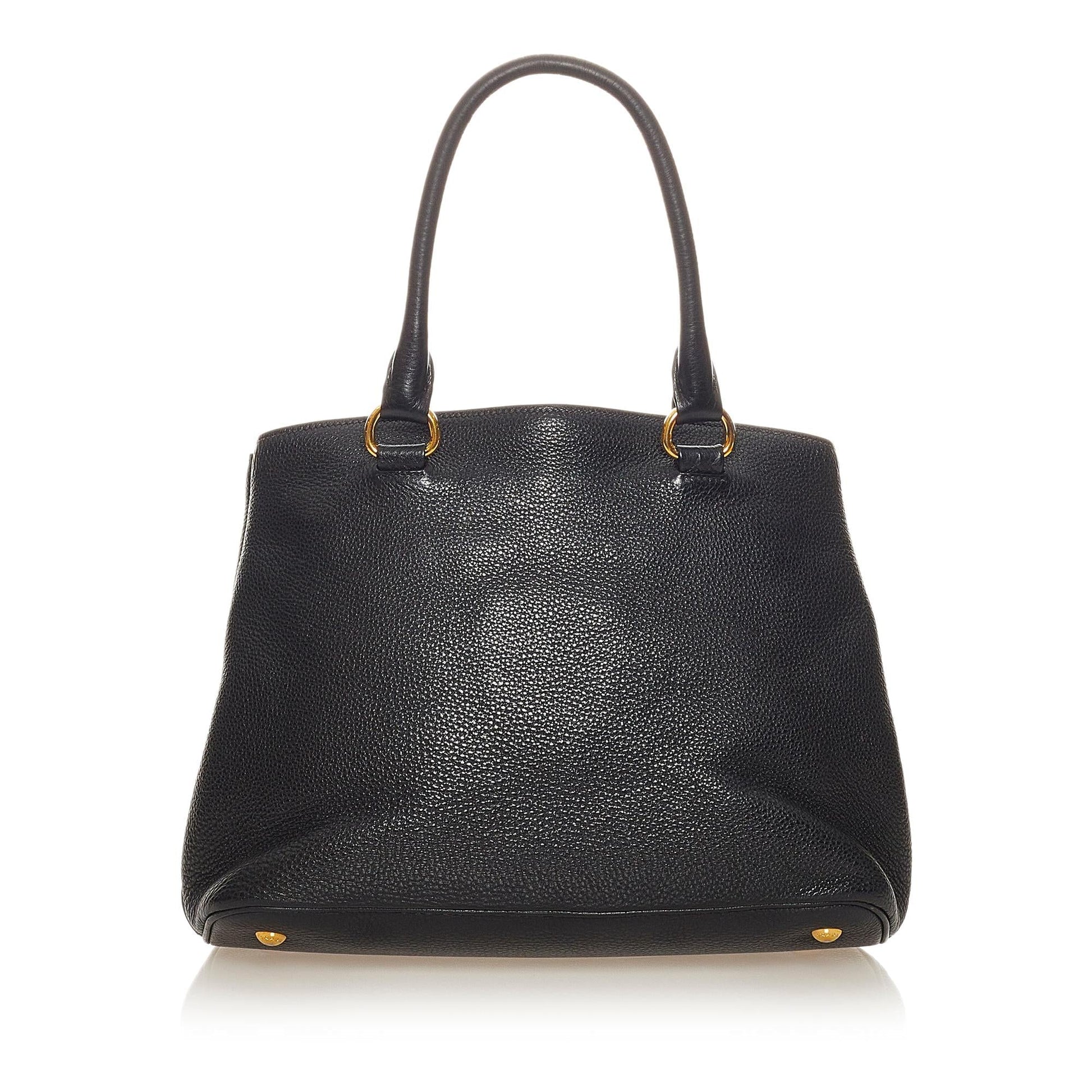 Prada Daino Handbag Shg Vitello Satchel Bag