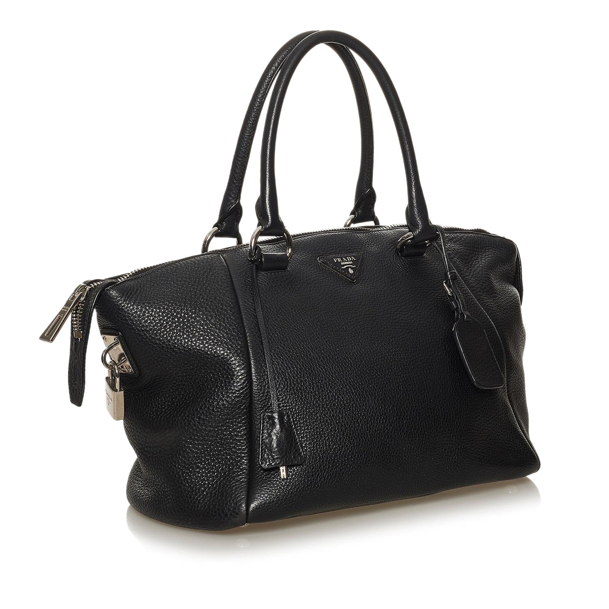 Prada Daino Handbag Shg Vitello Satchel Bag Handbag Shg 29099