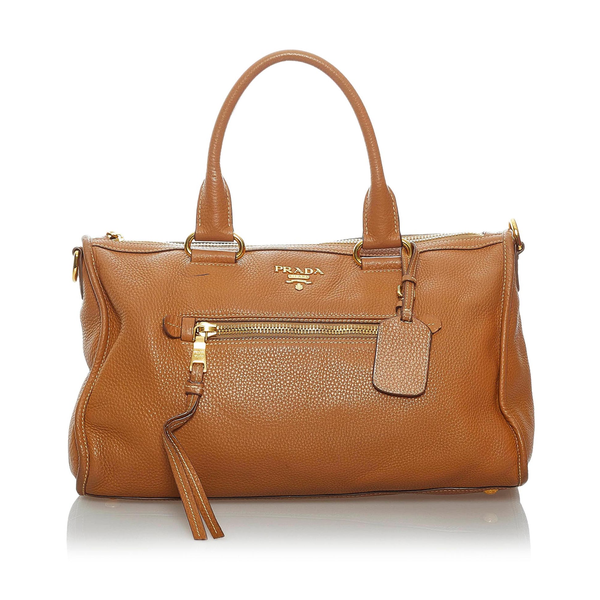 Prada Daino Handbag Shg Vitello Satchel Bag Handbag Shg 29842