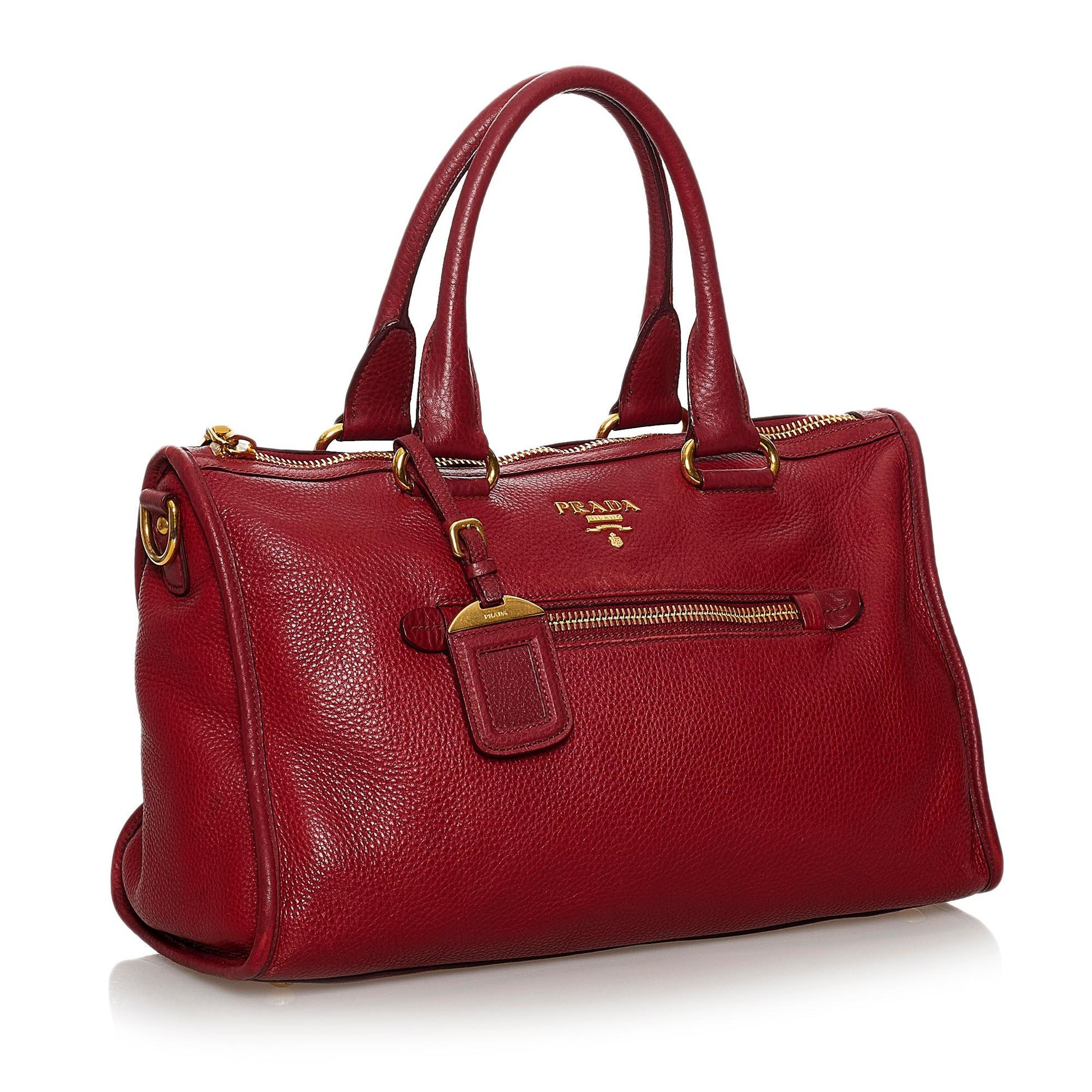 Prada Daino Handbag Shg Vitello Satchel Bag Handbag Shg 30254