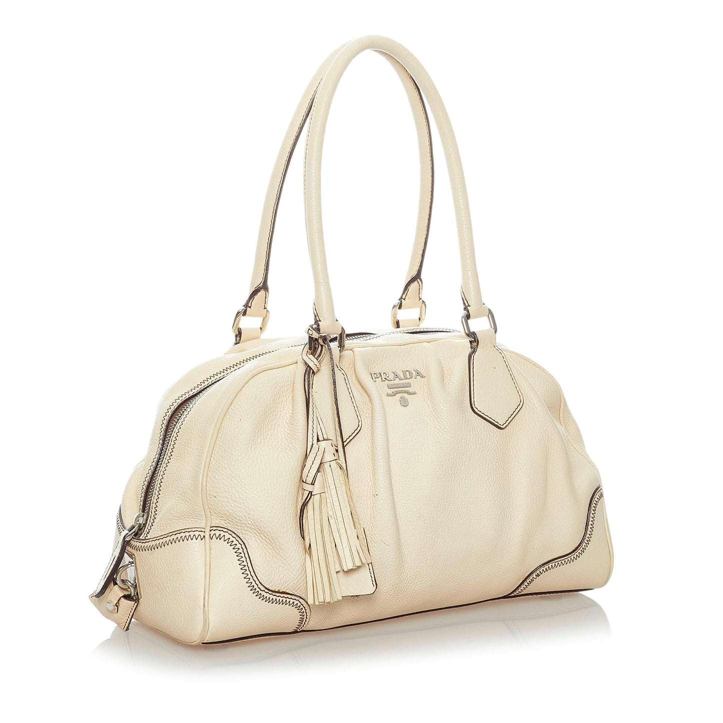 Prada Daino Handbag Shg Vitello Satchel Bag Handbag Shg 31011