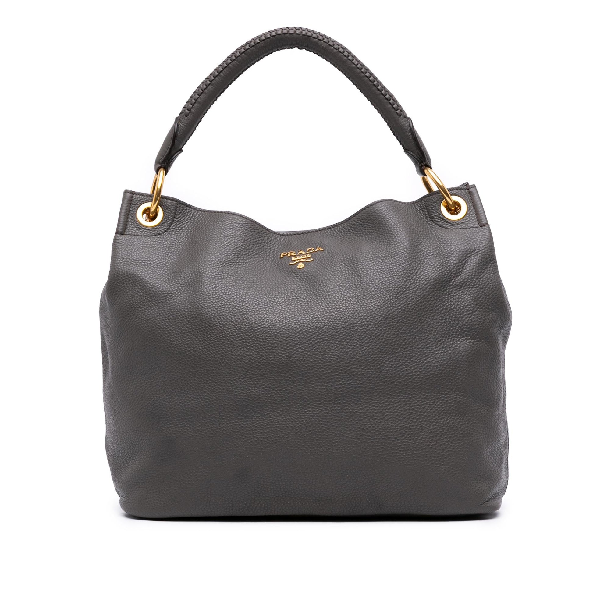 Prada Daino Hobo Vitello Shoulder Bag