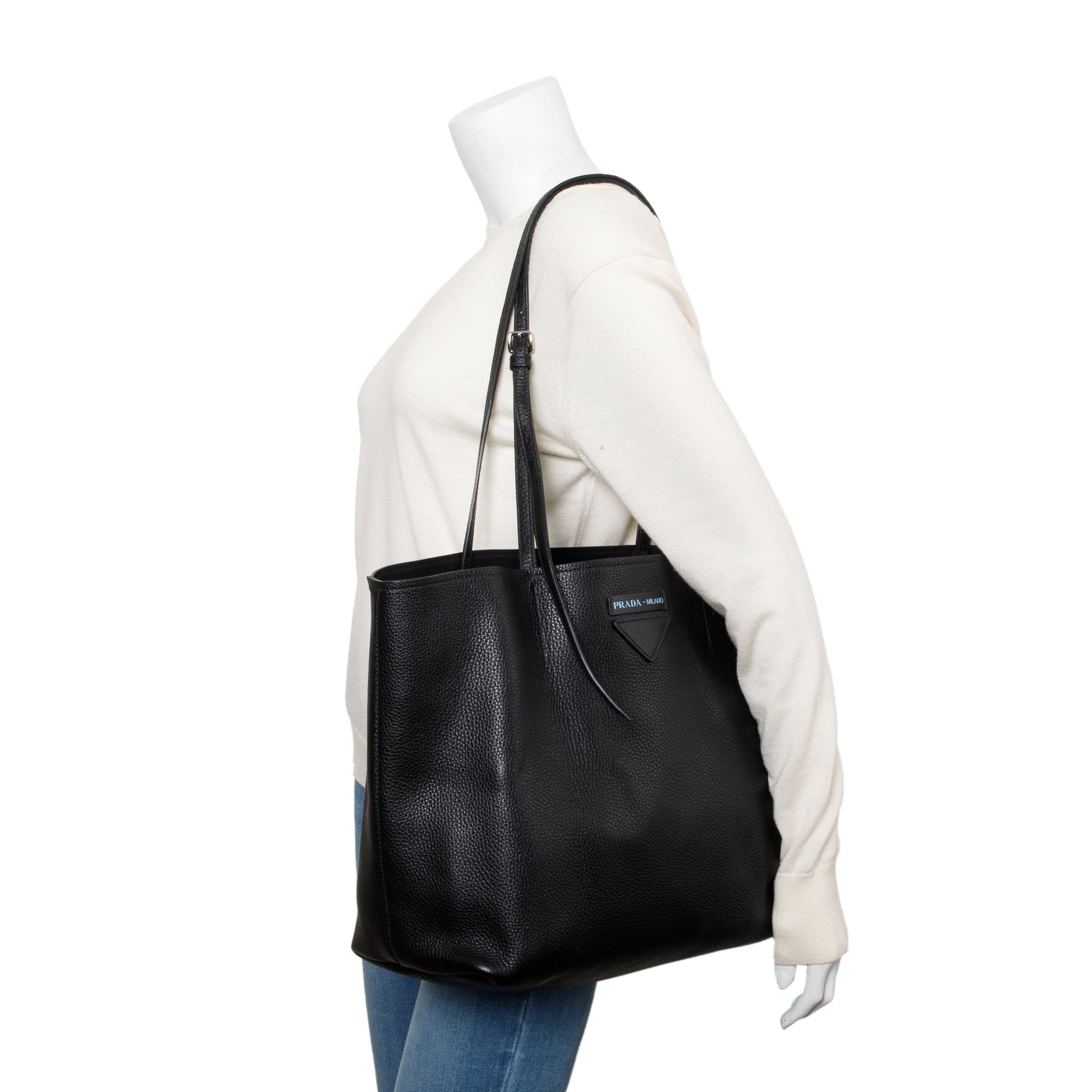 Prada Vitello Daino Concept Tote Handbag Leather Tote Bag