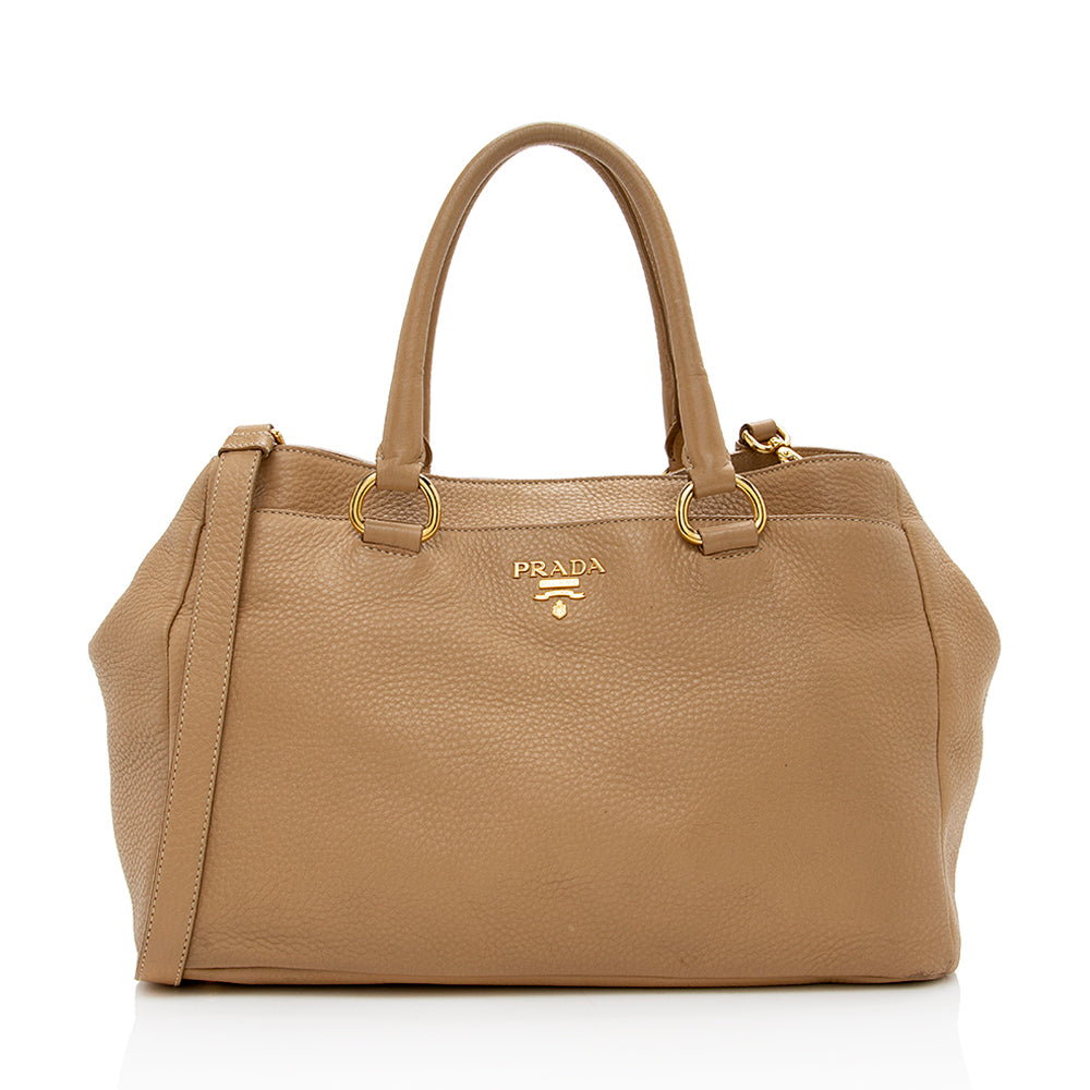 Prada Daino Tote Shf Leather Vitello Tote Bag
