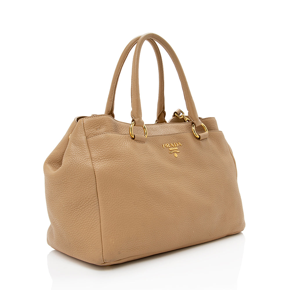 Prada Daino Tote Shf Leather Vitello Tote Bag