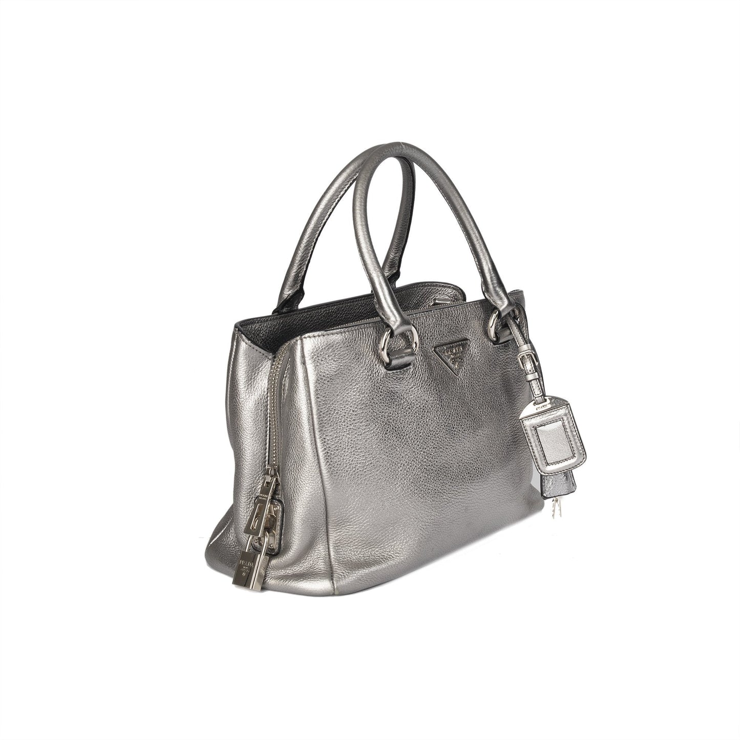 Prada Vitello Daino Metallic Shopping Tote Handbag Tote Bag