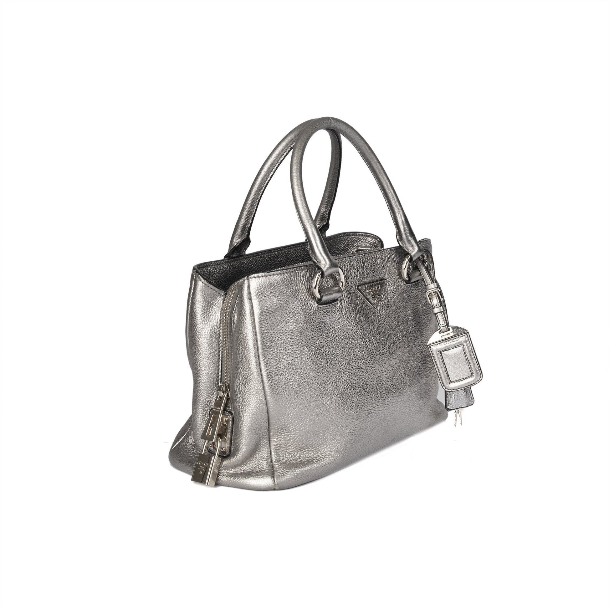 Prada Vitello Daino Metallic Shopping Tote Handbag Tote Bag