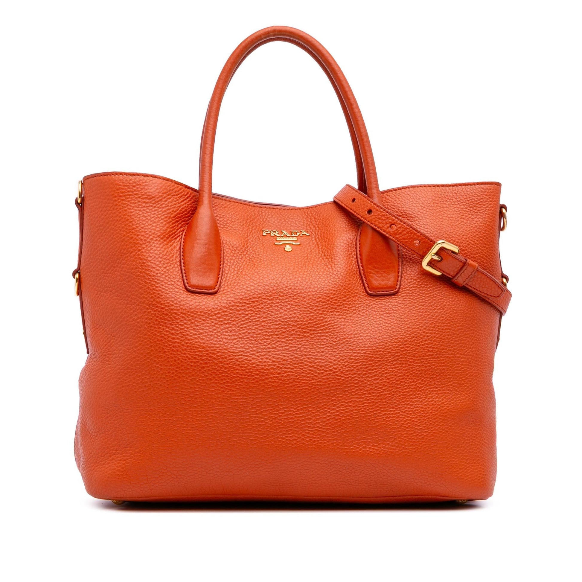 Prada Daino Open Convertible Tote Vitello Tote Bag Convertible Tote 5