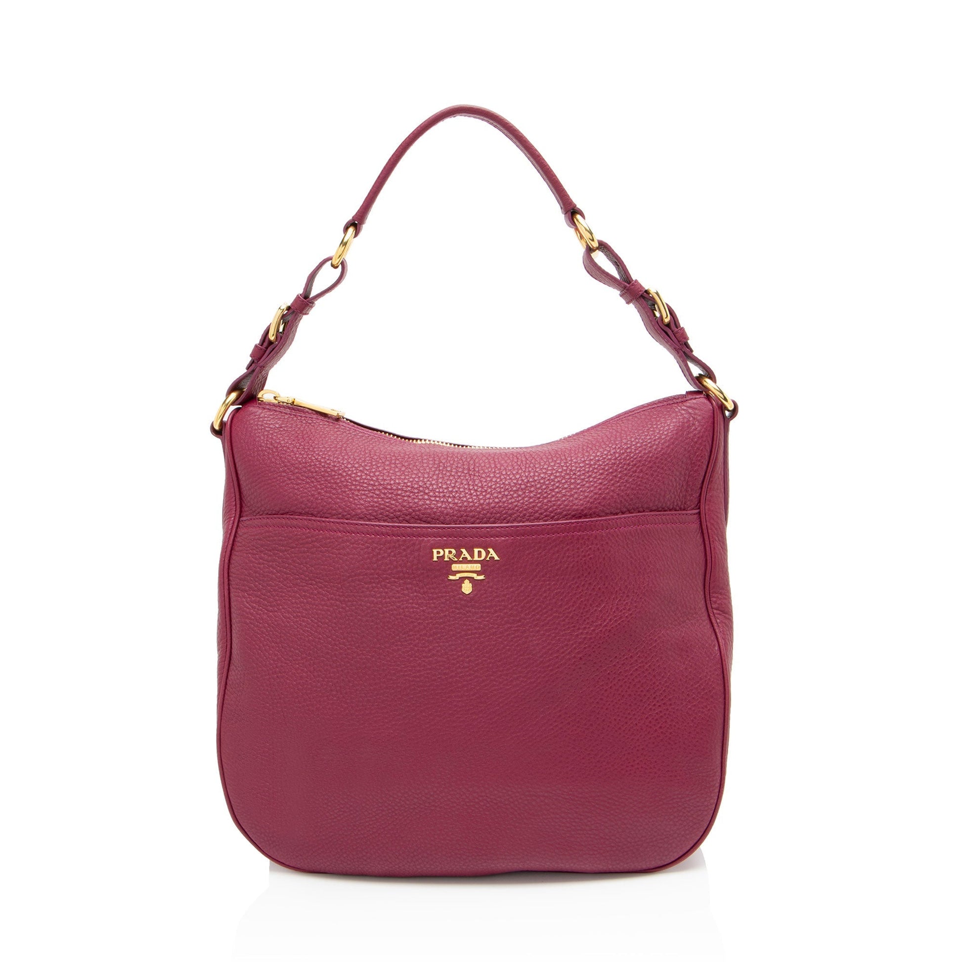 Prada Daino Pocket Hobo Vitello Small Shoulder Bag