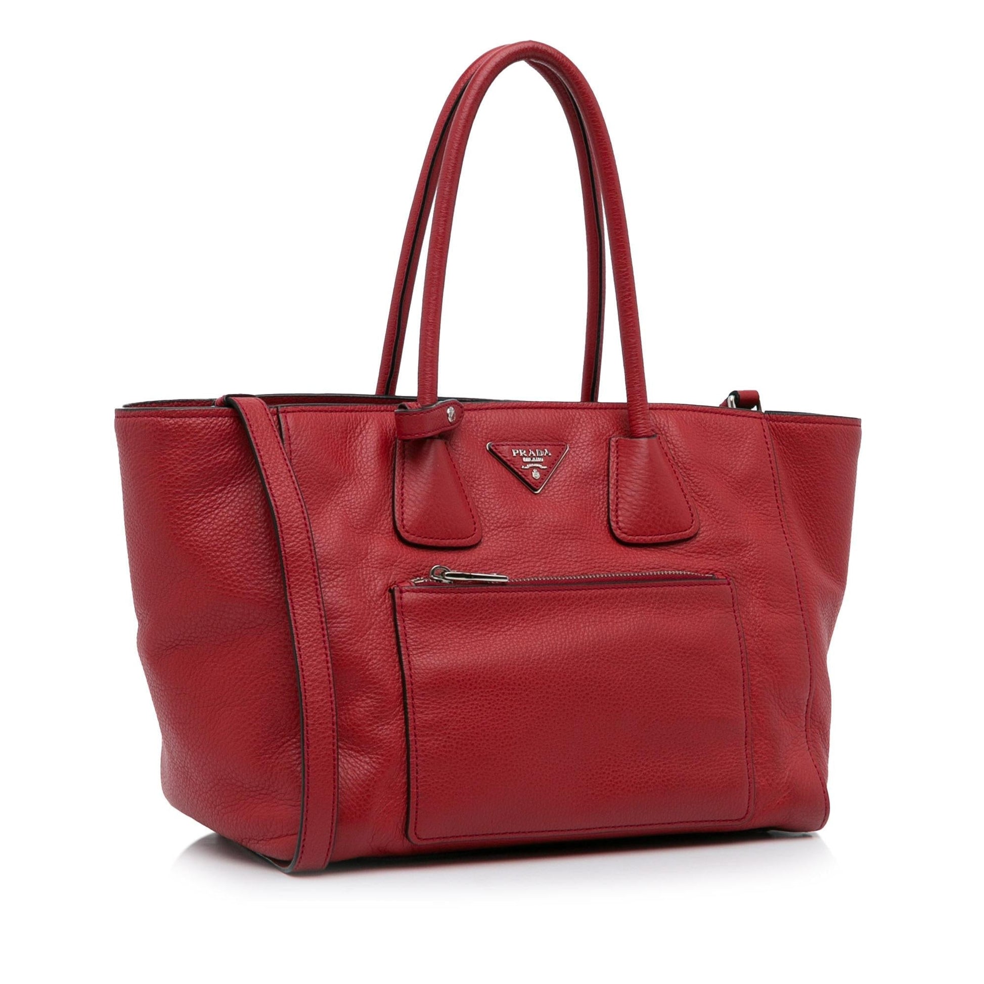 Prada Daino Pocket Satchel Shg O7Rexq Vitello Satchel Bag