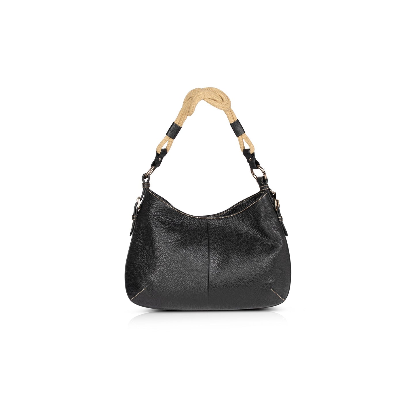 Prada Vitello Daino Rope Knot Hobo Handbag Travel Bag