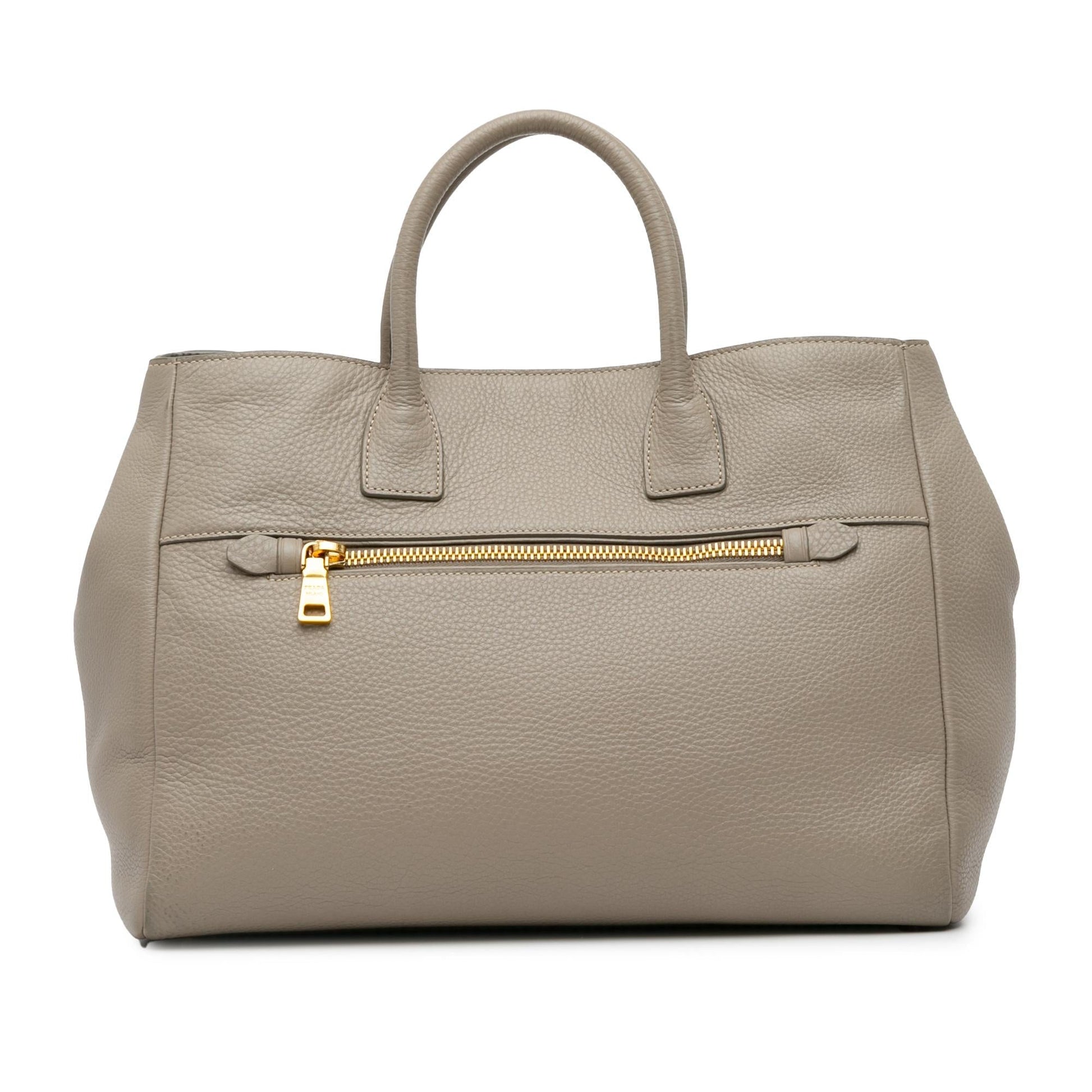 Prada Daino Satchel Shg O025Sl Vitello Satchel Bag