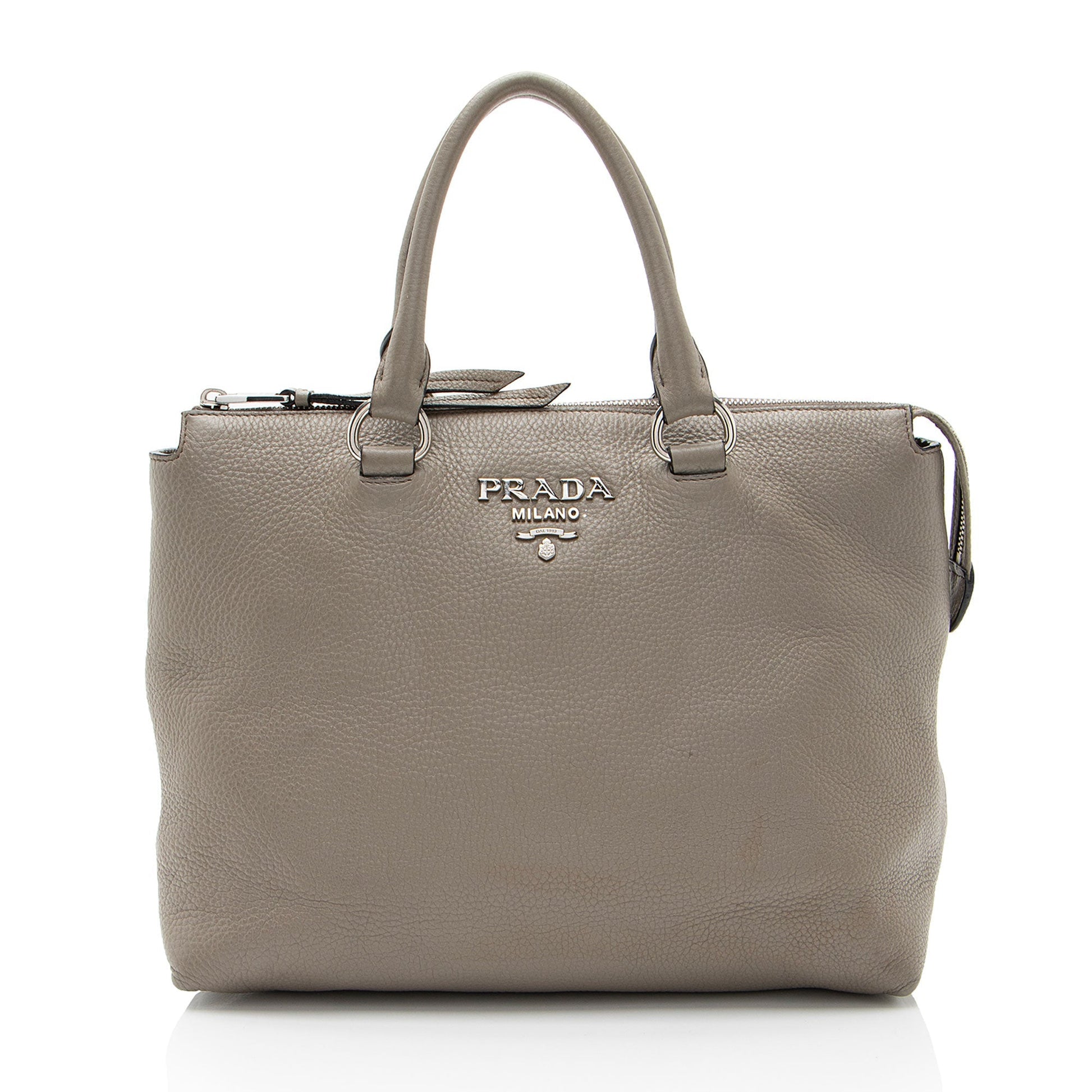 Prada Daino Tote Vitello Zip Tote Bag