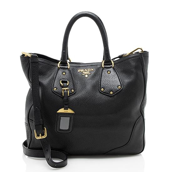Prada Daino Shopping Tote Vitello Tote Bag