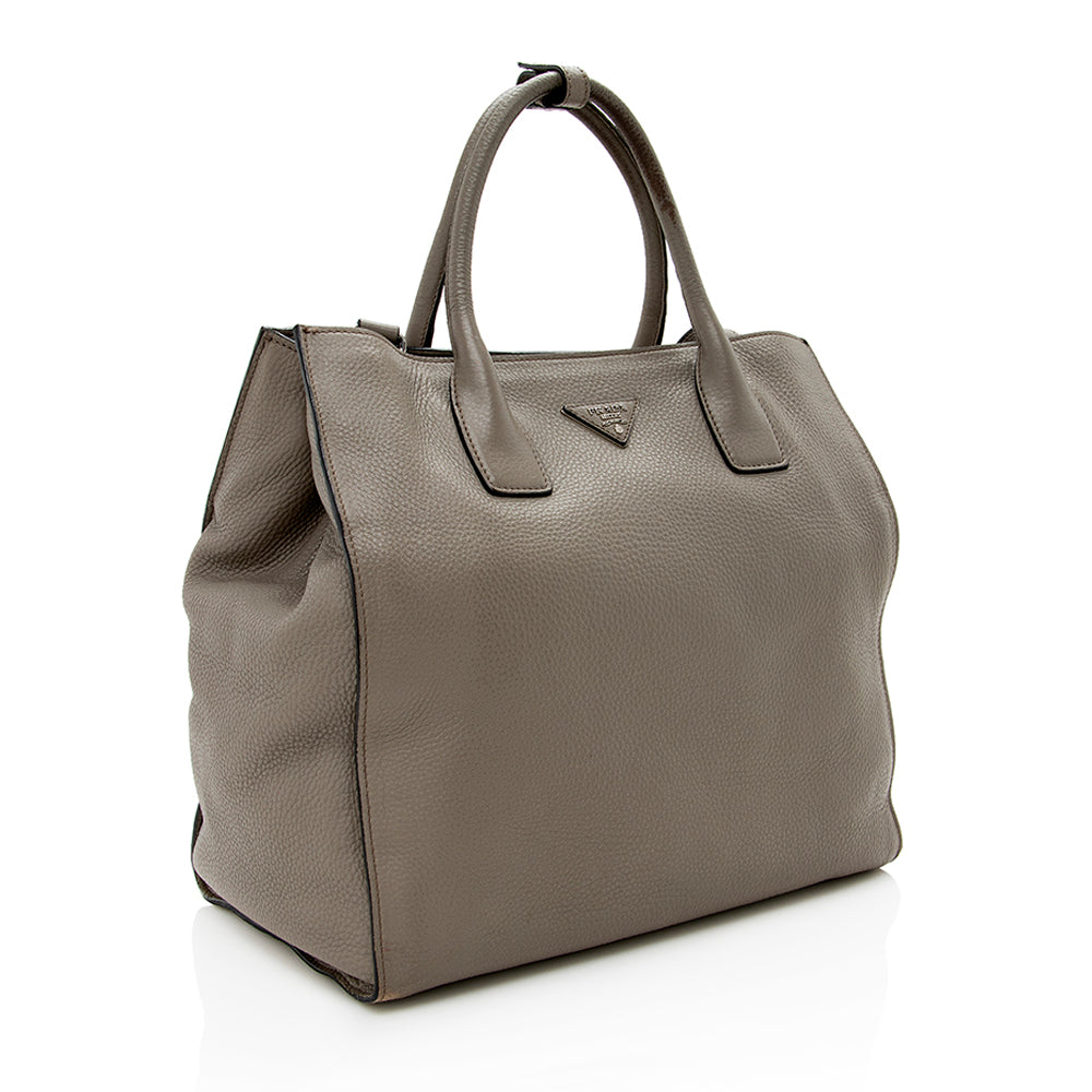Prada Daino Shopping Tote Shf Vitello Tote Bag