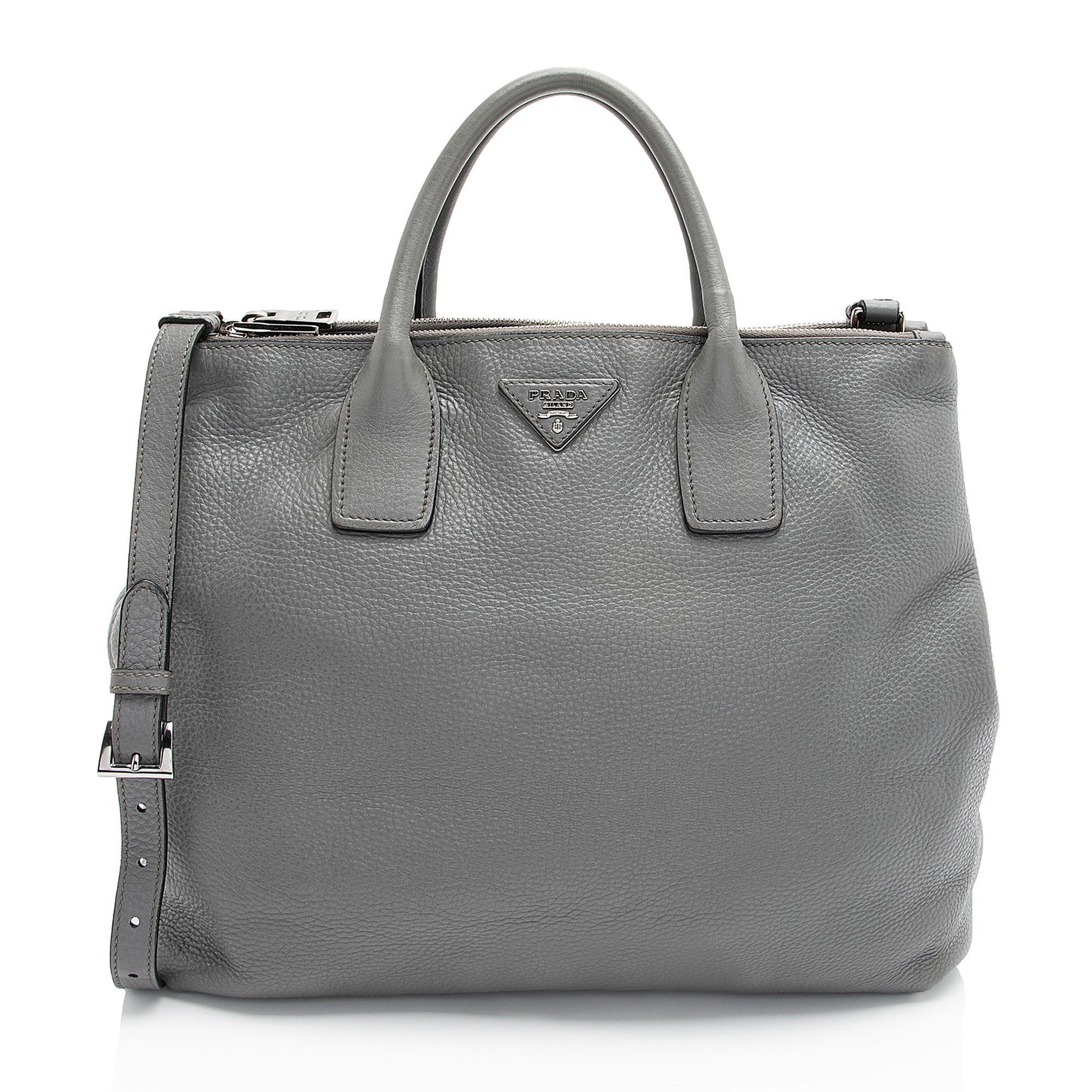 Prada Daino Shopping Tote Shf Vedeue Vitello Tote Bag
