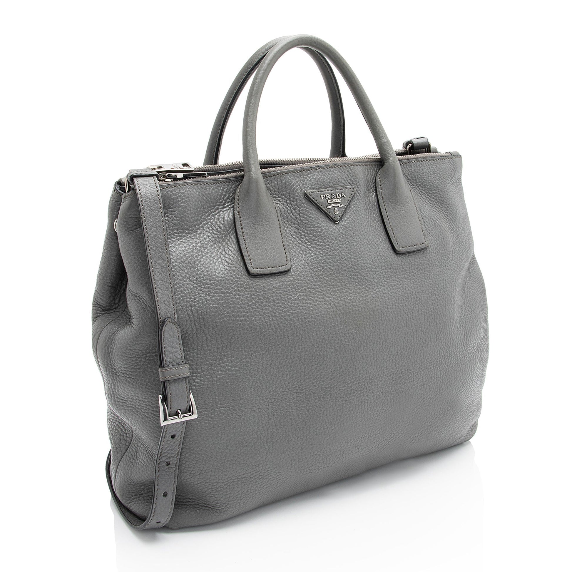 Prada Daino Shopping Tote Shf Vedeue Vitello Tote Bag
