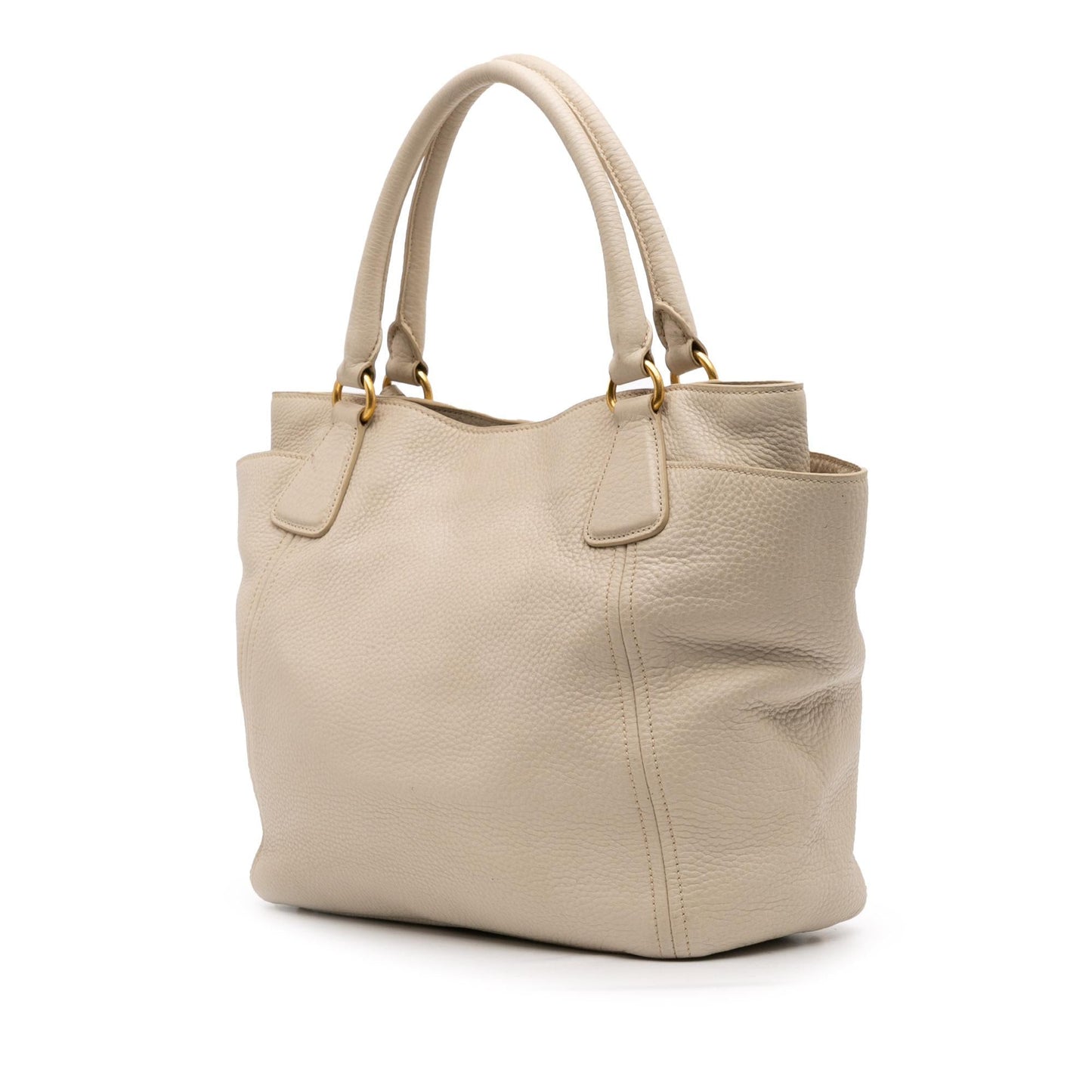 Prada Daino Side Pocket Convertible Tote Vitello Tote Bag