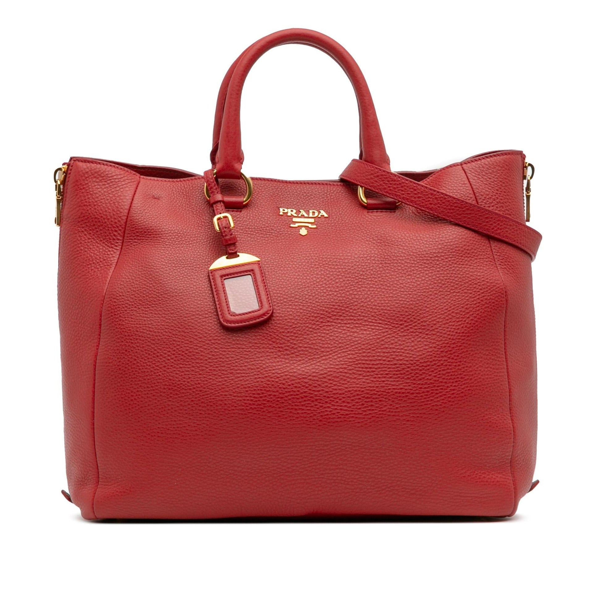 Prada Daino Side Convertible Tote Vitello Zip Tote Bag