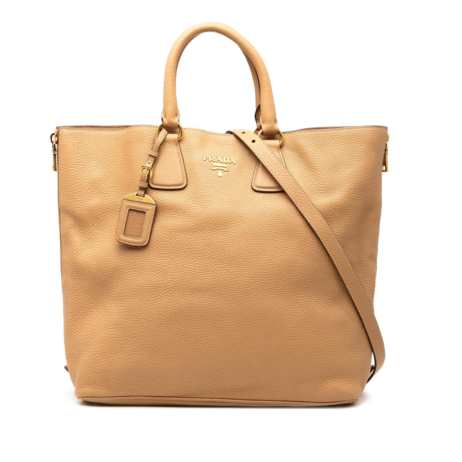 Prada Daino Side Convertible Tote Vitello Zip Tote Bag Convertible Tote 1