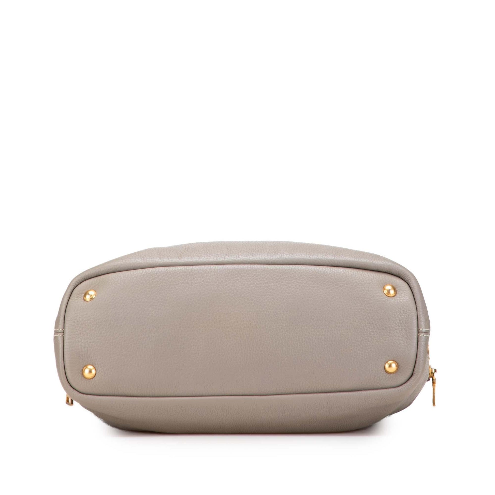 Prada Daino Side Shopper Tote Vitello Zip Tote Bag