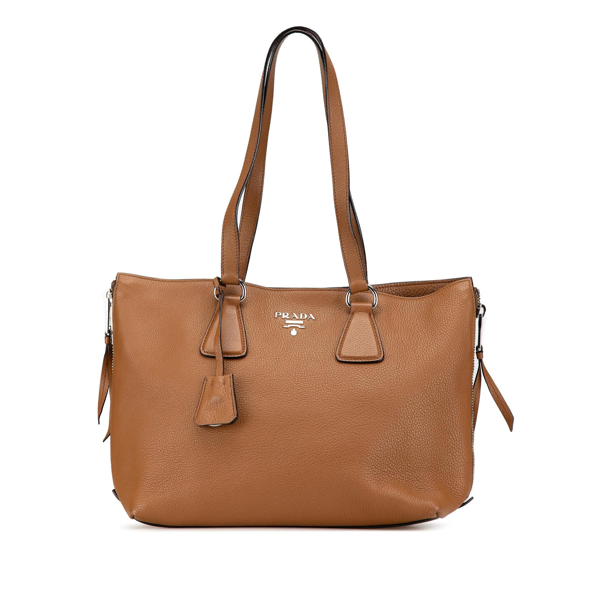 Prada Daino Side Tote Vitello Zip Tote Bag