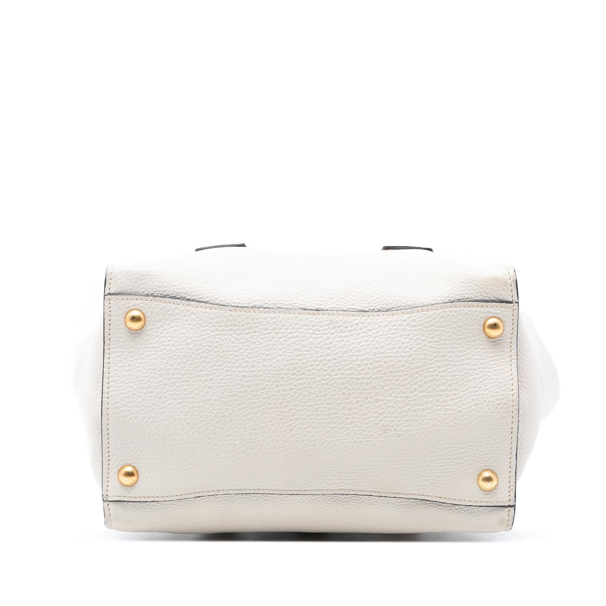 Prada Daino Sound Lock Satchel Vitello Satchel Bag