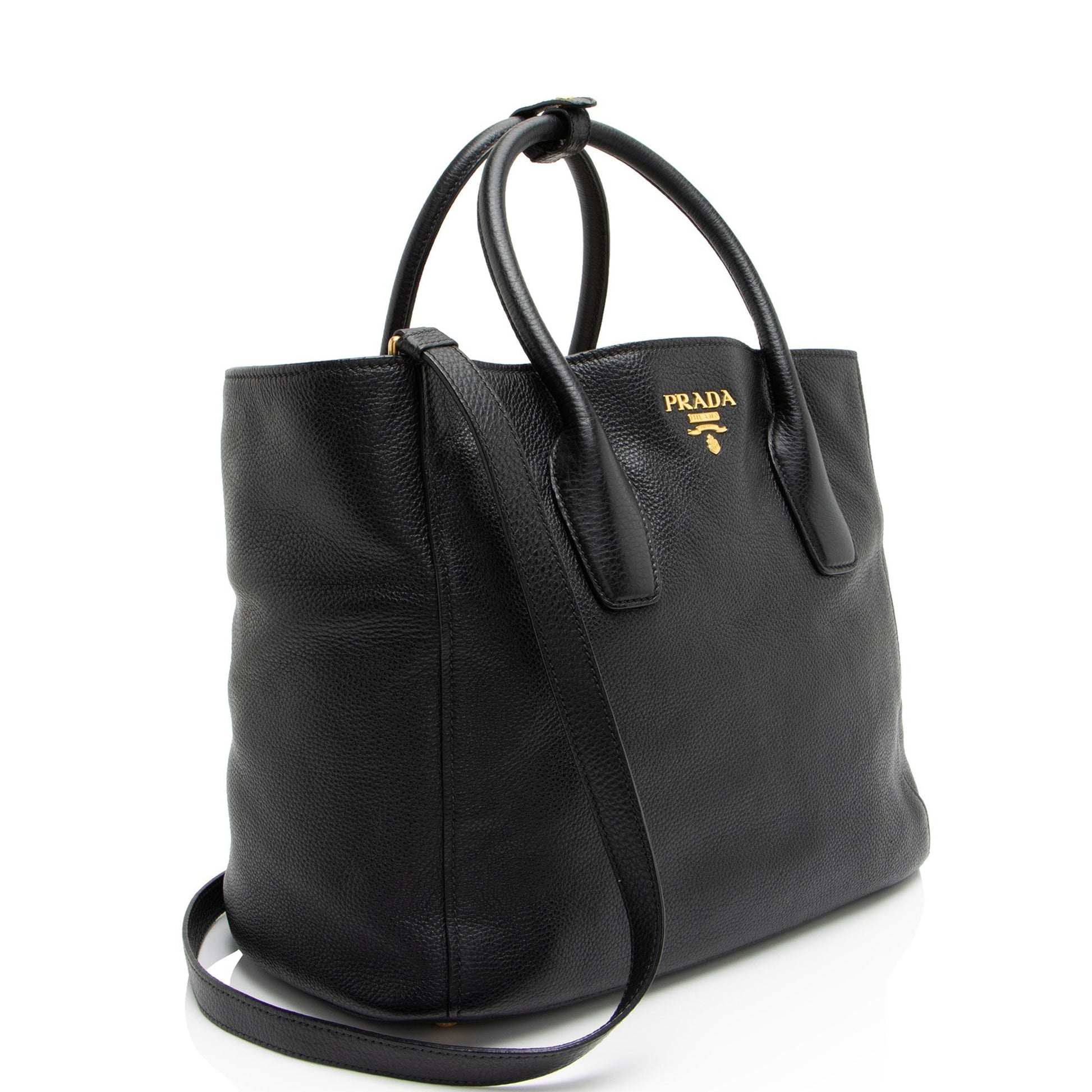 Prada Daino Open Tote Vitello Large Tote Bag