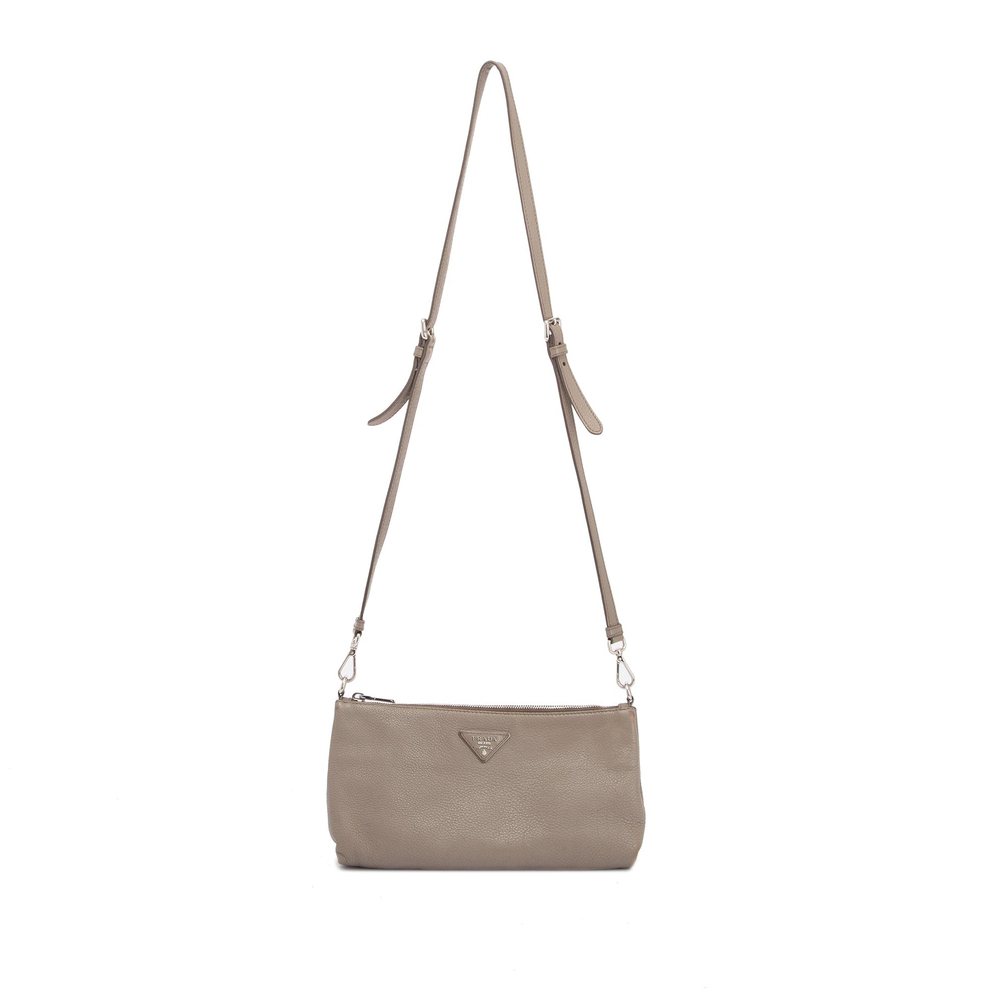 Prada Vitello Daino Zip Crossbody Bag