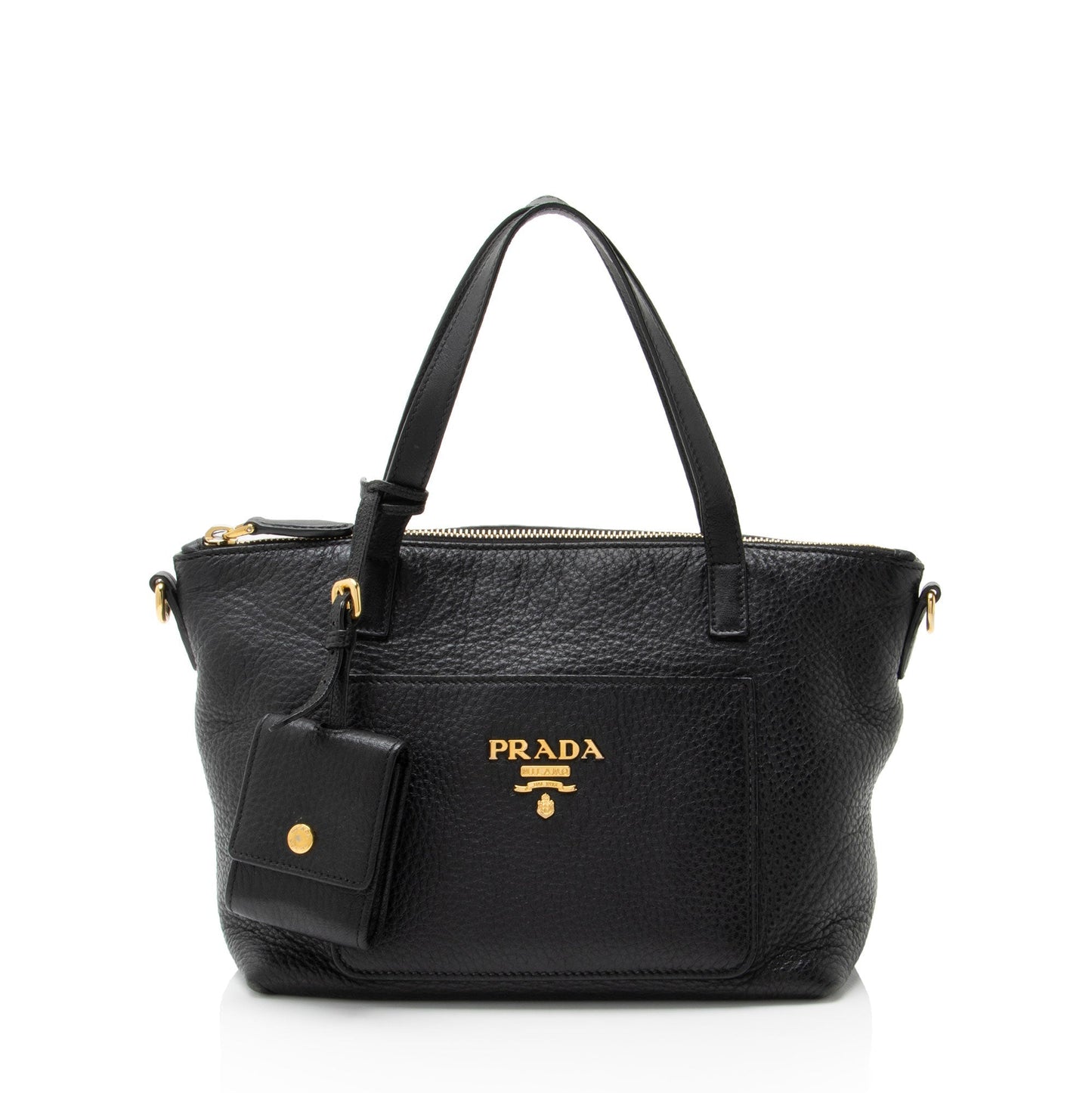 Prada Diano Pocket Tote Vitello Mini Tote Bag