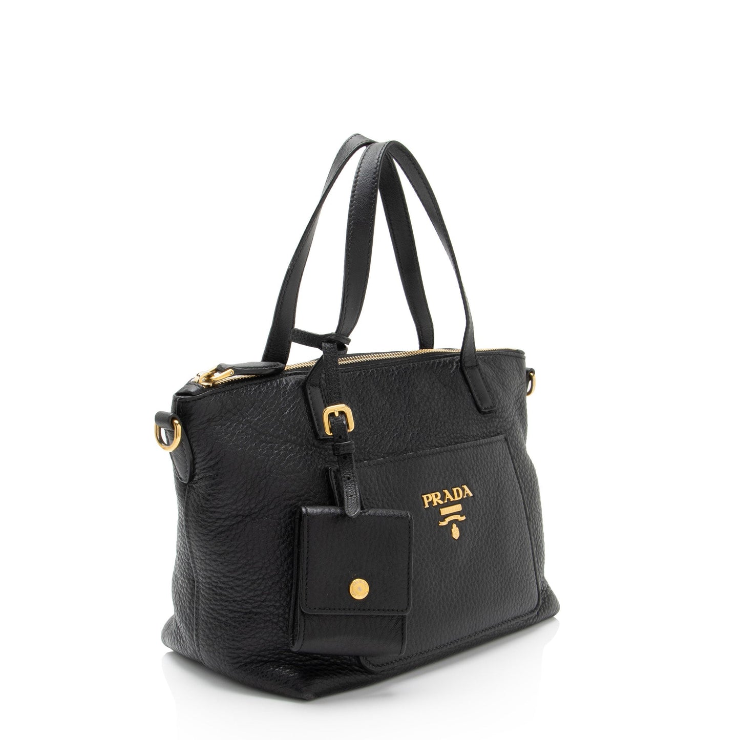Prada Diano Pocket Tote Vitello Mini Tote Bag
