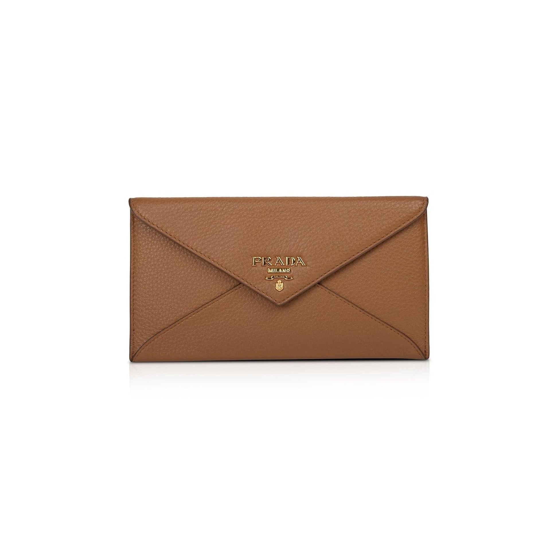 Prada Vitello Grain Envelope Clutch Handbag Leather Clutch Bag