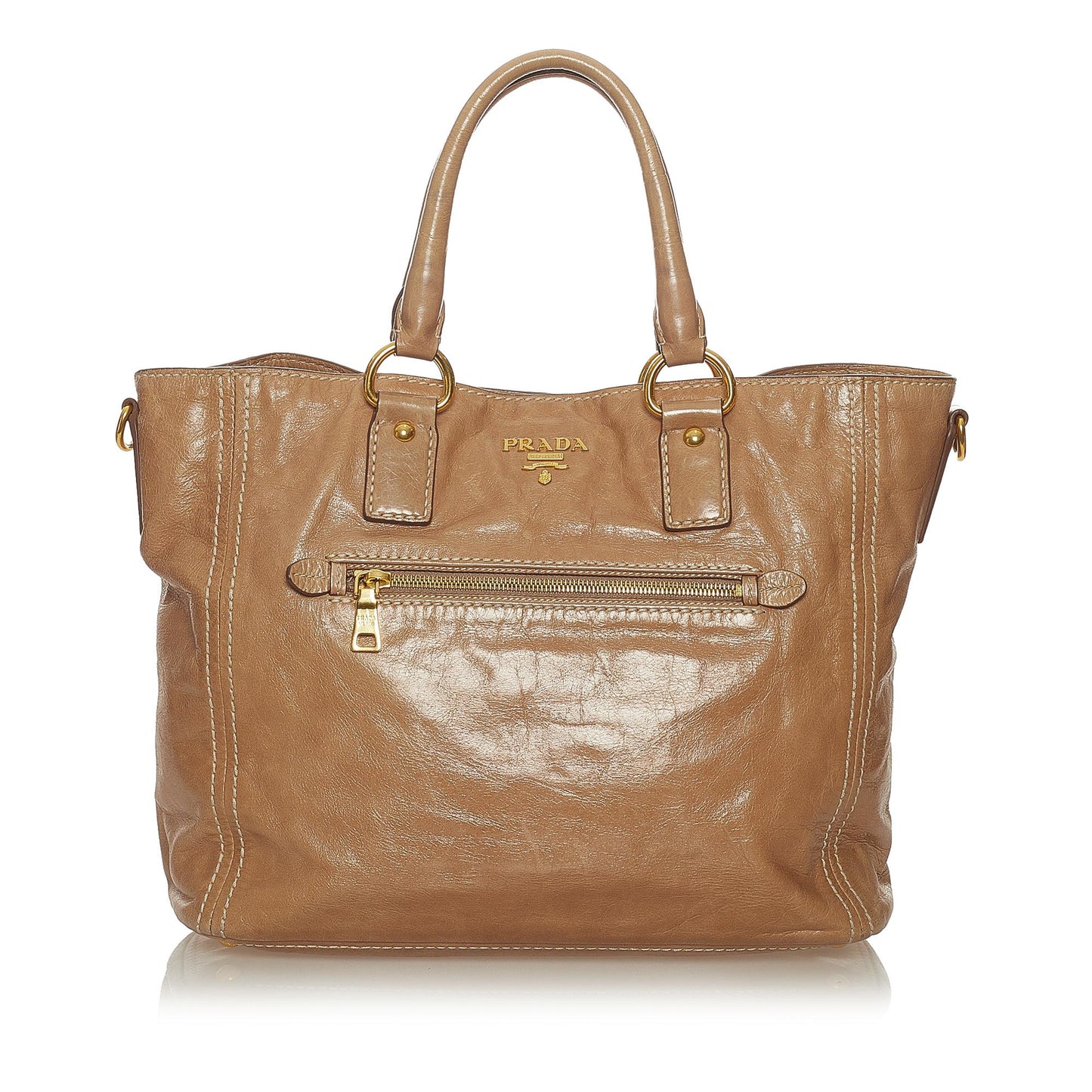 Prada Lux Satchel Shg Leather Vitello Satchel Bag