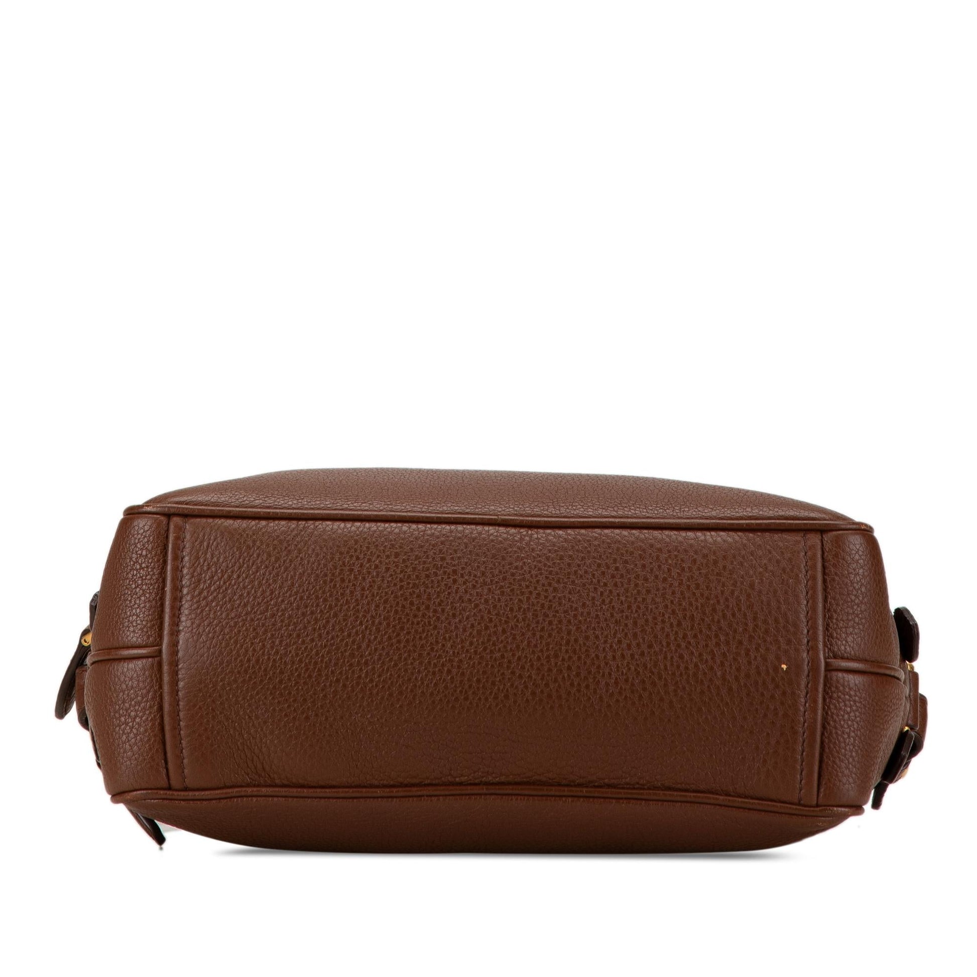 Prada Phenix Double Camera Bag Vitello Zip Crossbody Bag
