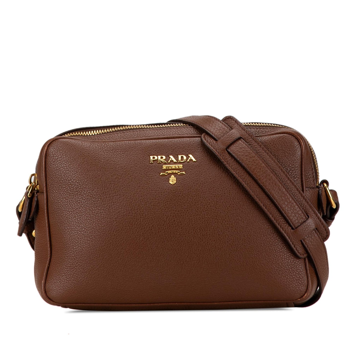 Prada Phenix Double Camera Bag Vitello Zip Crossbody Bag
