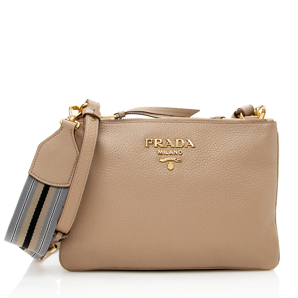 Prada Phenix Double Crossbody Bag Shf Vitello Zip