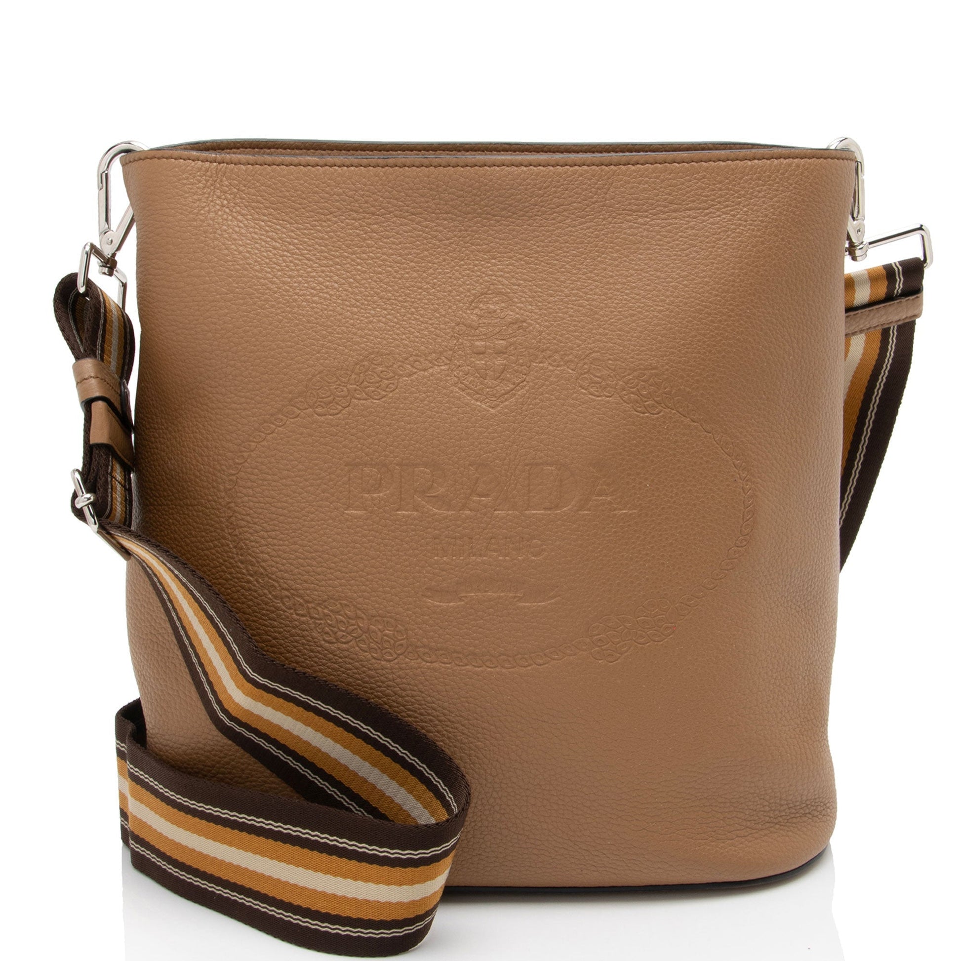 Prada Phenix Bag Shf Pgqanw Vitello Logo Bucket Crossbody Bag