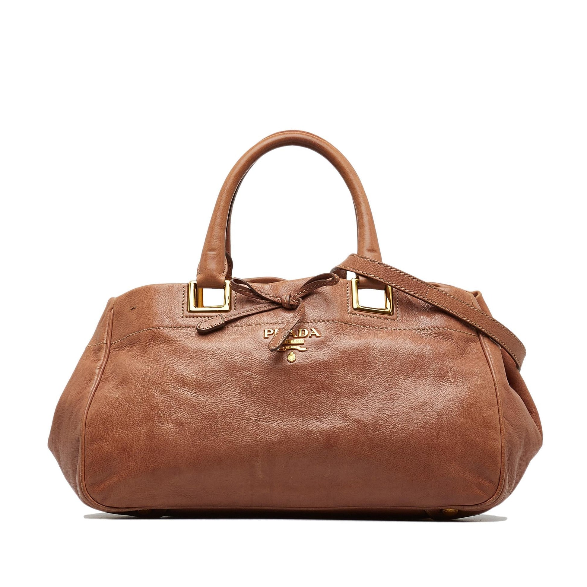 Prada Ribbon Satchel Shg Buxzsh Vitello Satchel Bag