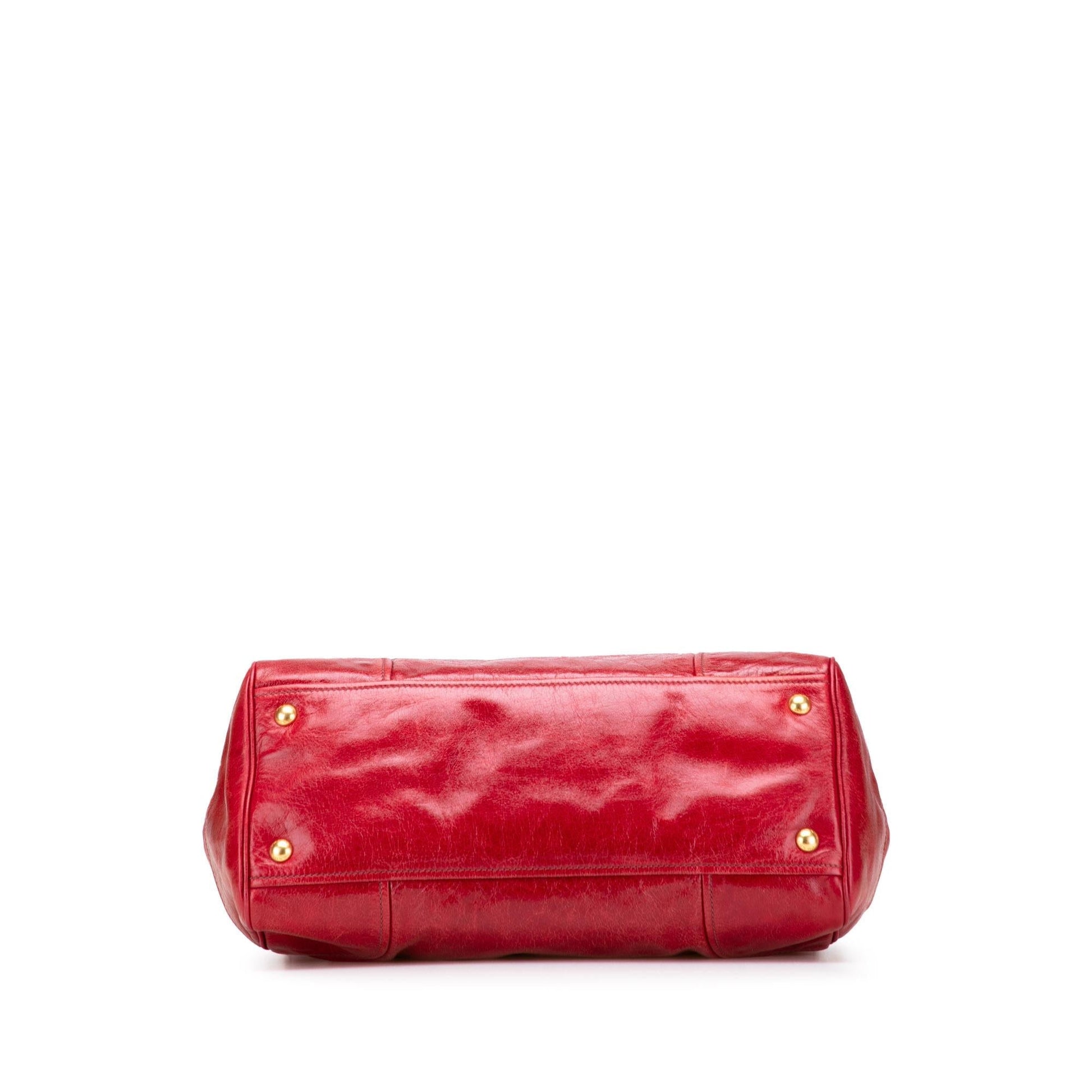 Prada Shine Bauletto Satchel Vitello Satchel Bag Bauletto Satchel 1