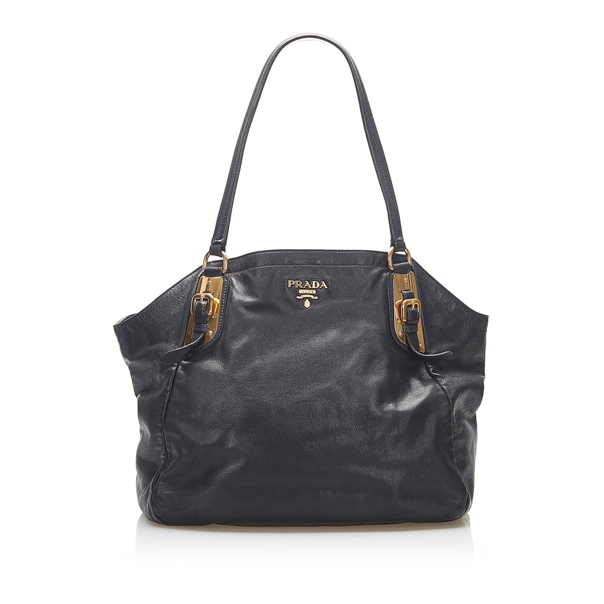 Prada Shine Tote Bag Leather Vitello