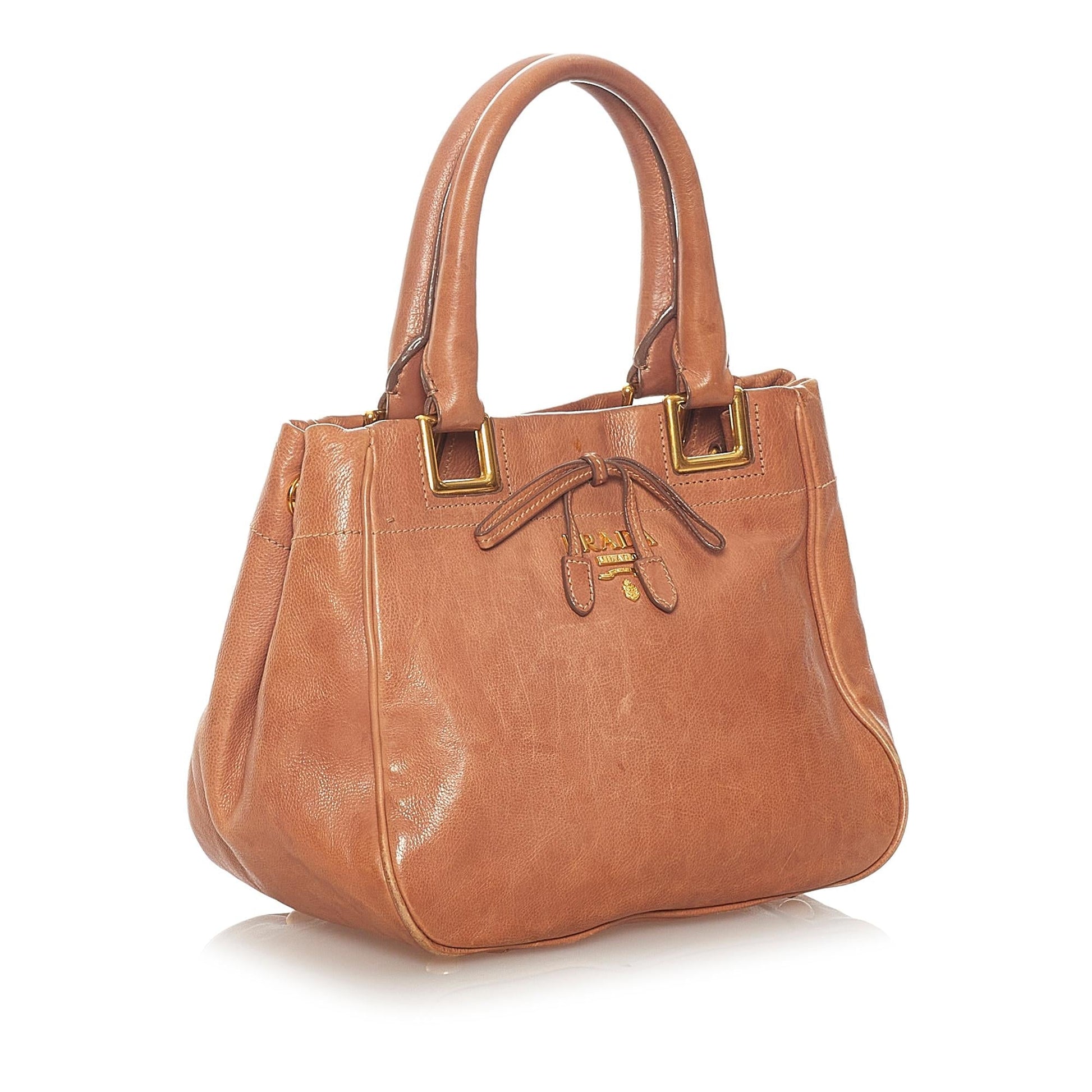 Prada Shine Satchel Shg Vitello Satchel Bag