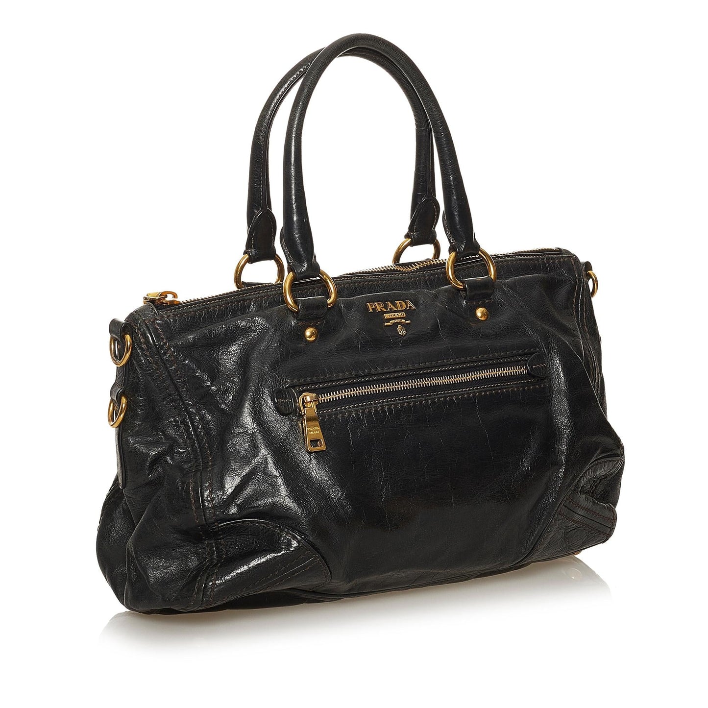 Prada Shine Satchel Shg Vitello Satchel Bag Satchel Shg 29261