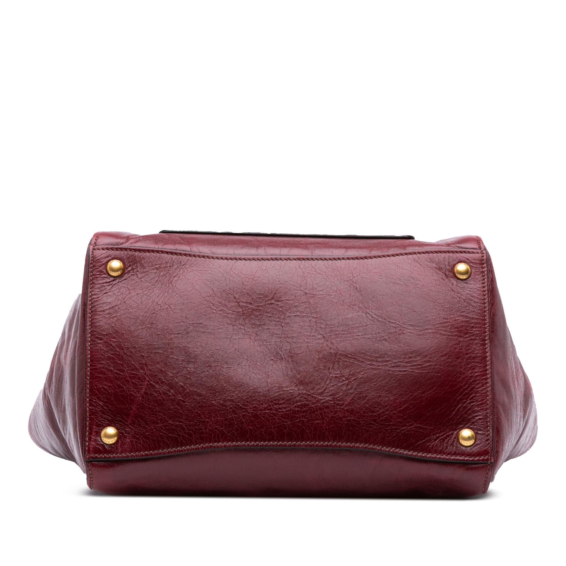 Prada Shine Shopping Tote Vitello Tote Bag