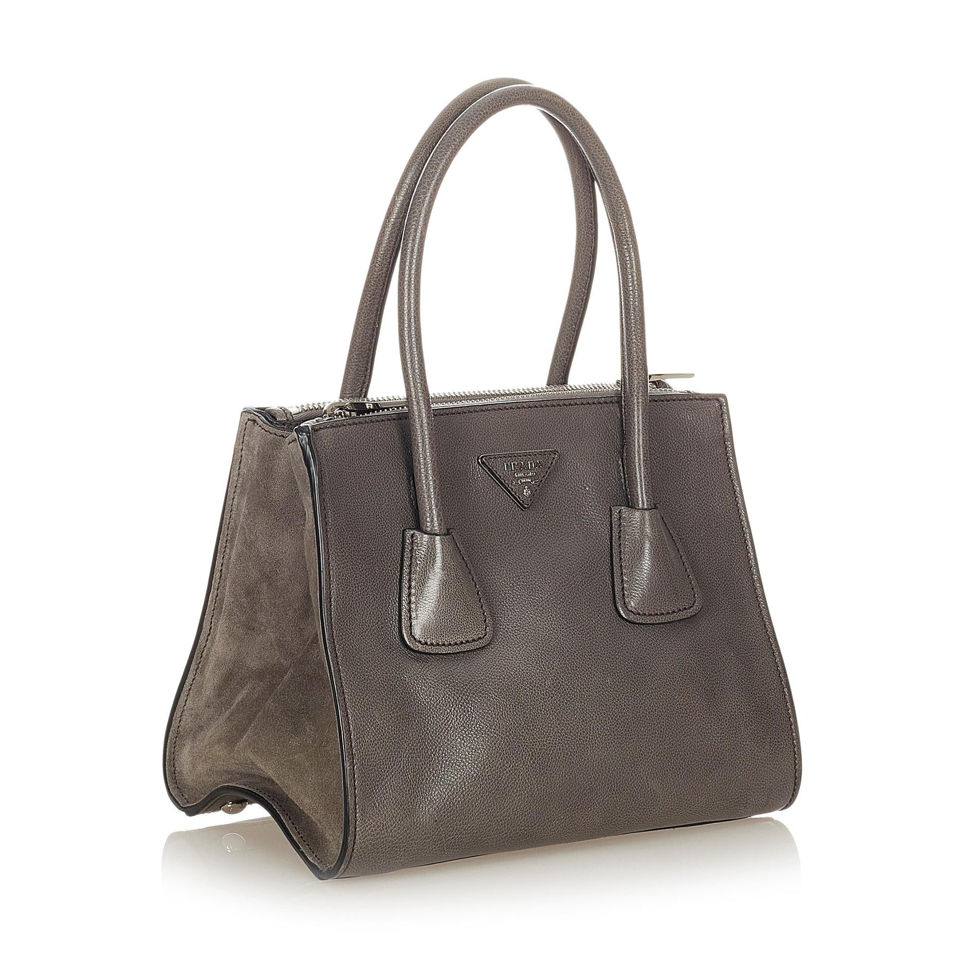 Prada Twin Pocket Satchel Shg Vitello Satchel Bag