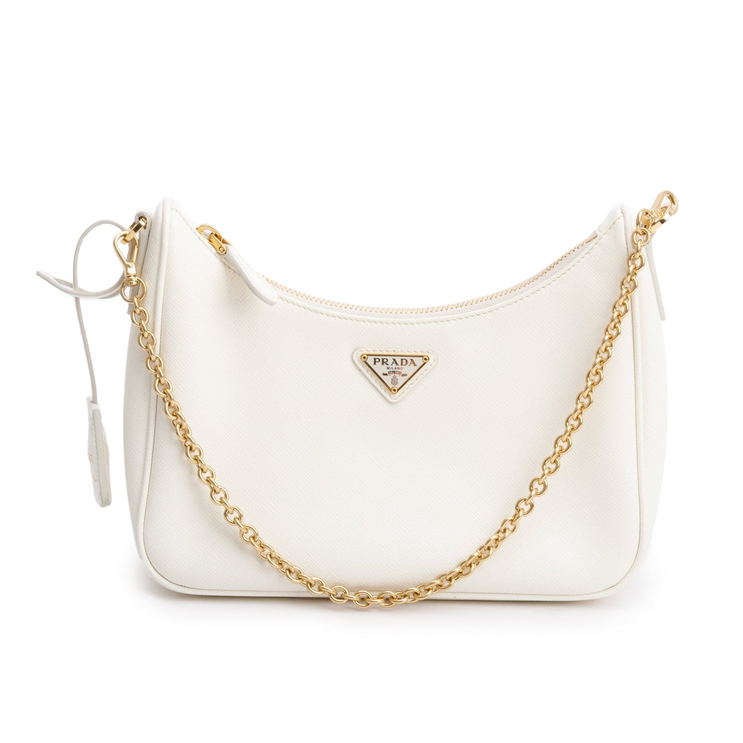 Prada Re Edition Shoulder Bag Leather Saffiano White