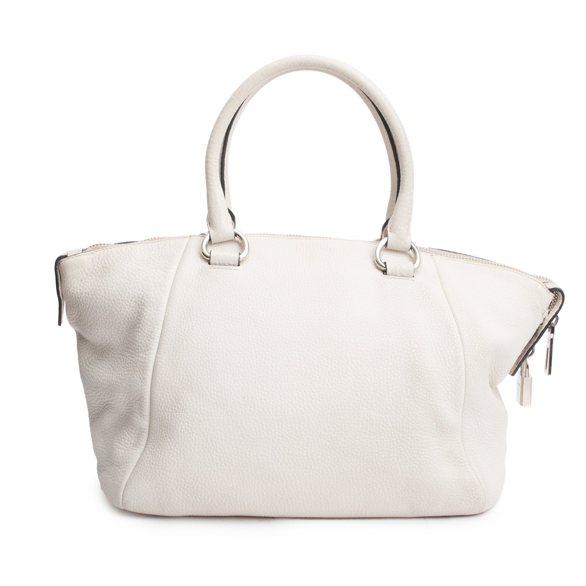 Prada Daino Tote Leather Vitello White Tote Bag